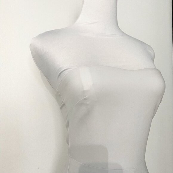 ARITZIA BABATON CLAY GREY STRAPLESS WIDE LEG JUMPSUIT - 00 - Picture 4 of 10